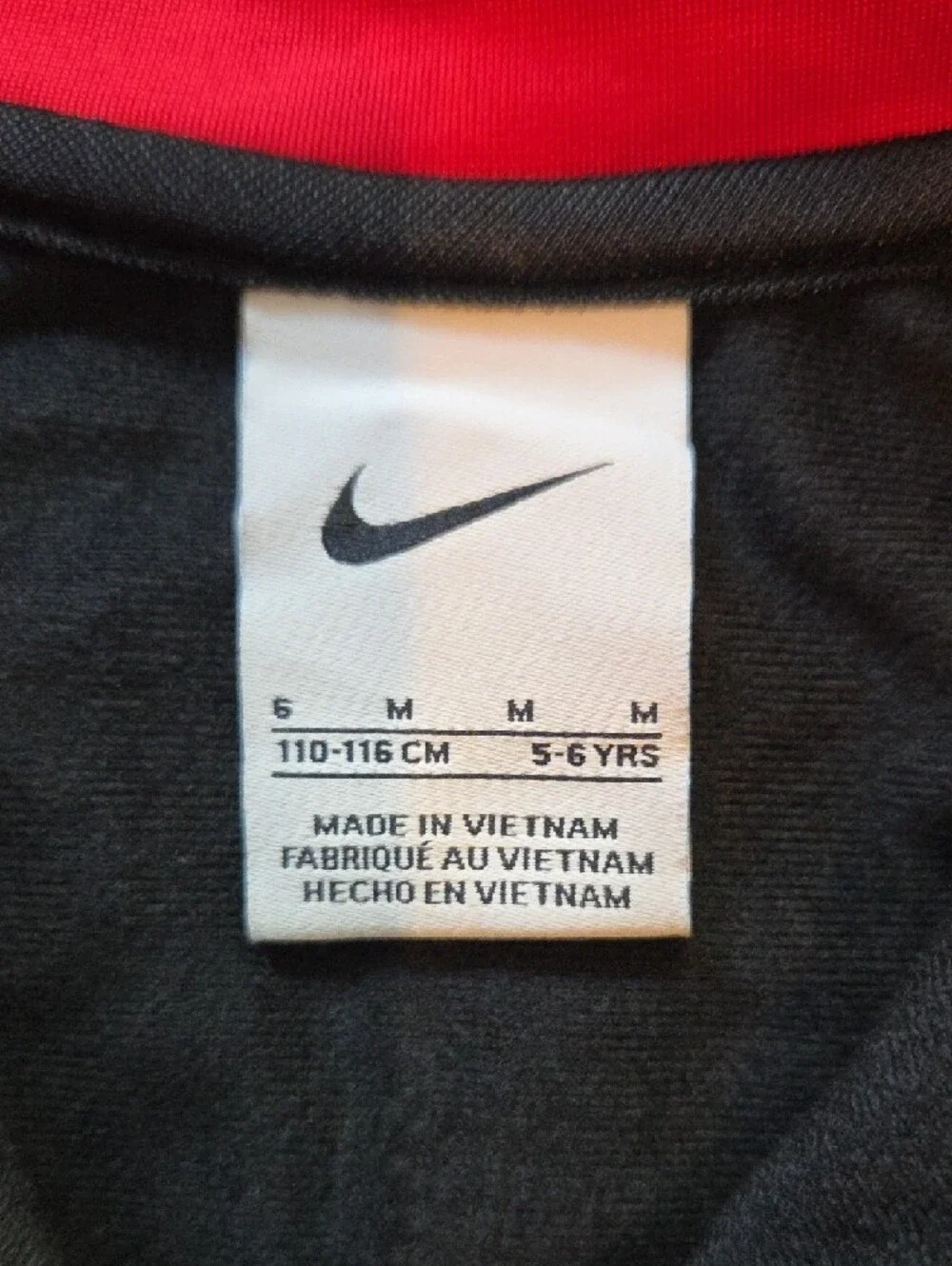 Nike Black, Red & White Kids' Track Jacket and Joggers Set Size 6